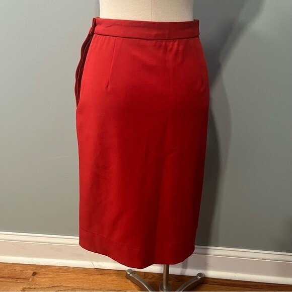 BCBGMaxazria Red Stretch Pencil Skirt Size 0 - Picture 5 of 8